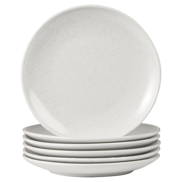 White Mari 26cm Ceramic Dinner Plates (Set of 6)
